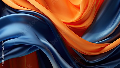 Abstract wave background in blue and orange