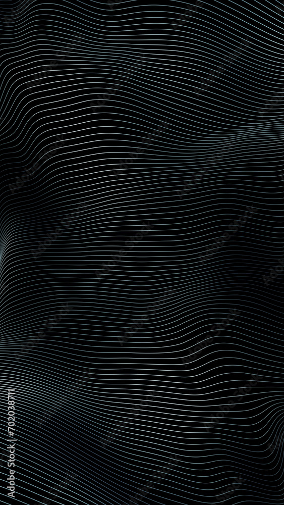 Abstract wavy lines pattern on black vertical background. Abstract wavy lines pattern on black vertical background.