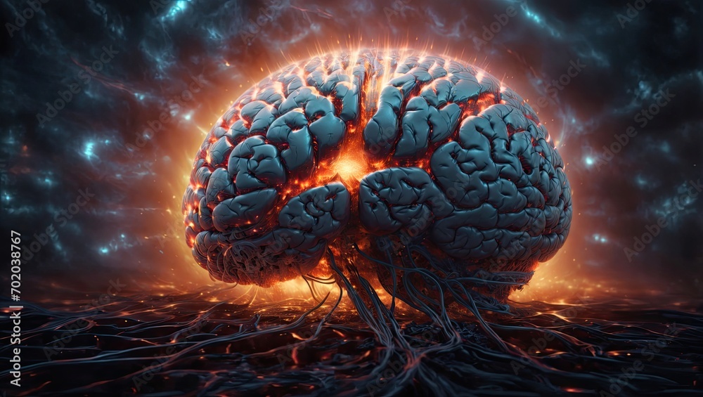 Brain Exploration Foto de Digital Brain: A 3D Art Exploration of Brain-Computer Interface ...