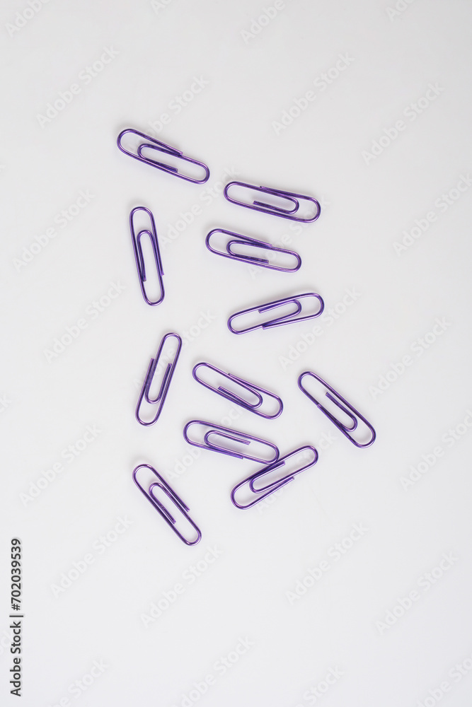 Colorful paper clip isolated on white background Colorful paper clip isolated on white background