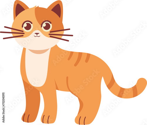 Orange Cat Stray Pose