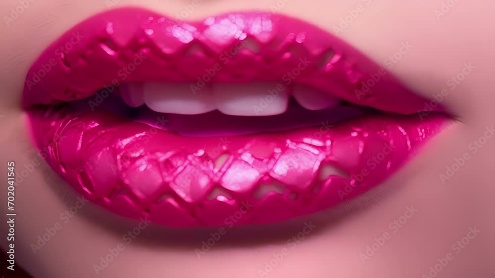 Bold and striking ombre lips in shades of vibrant pink and red, complete with a gradient heart design in the center for a romantic twist. Bold and striking ombre lips in shades of vibrant pink and red, complete with a gradient heart design in the center for a romantic twist.