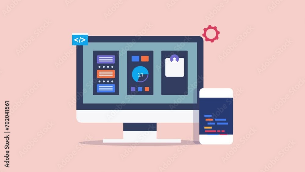 UI and UX development, application coding and design, user interface programming on digital screen, video animation 2d clip. UI and UX development, application coding and design, user interface programming on digital screen, video animation 2d clip.