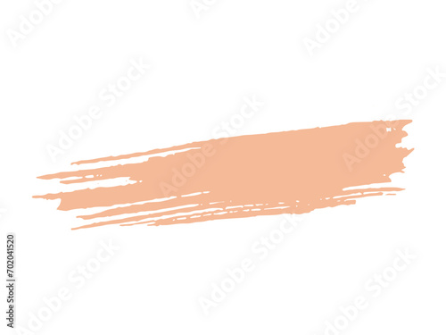 Color of the Year 2024 peach fuzz sample Vector paint brush spot Hand painted trendy color background Ink scribble dab clipart