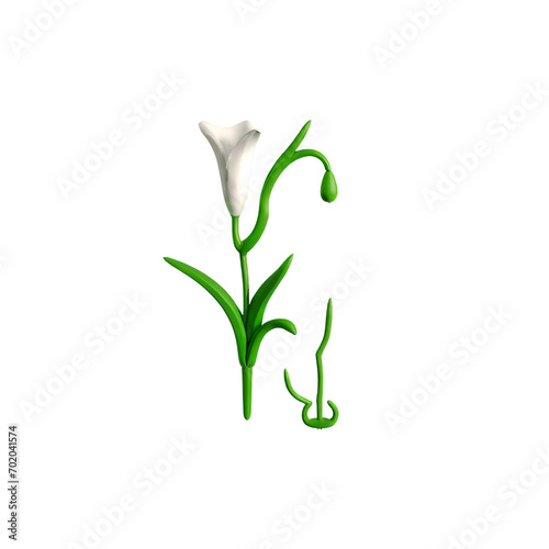 Wallpaper Mural white lily of the valley Torontodigital.ca