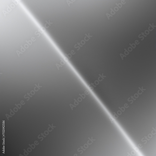 Seamless brushed metal plate background texture. industrial dull polished stainless steel, aluminum or nickel finish. High resolution silver grey rough metallic 3D rendering.