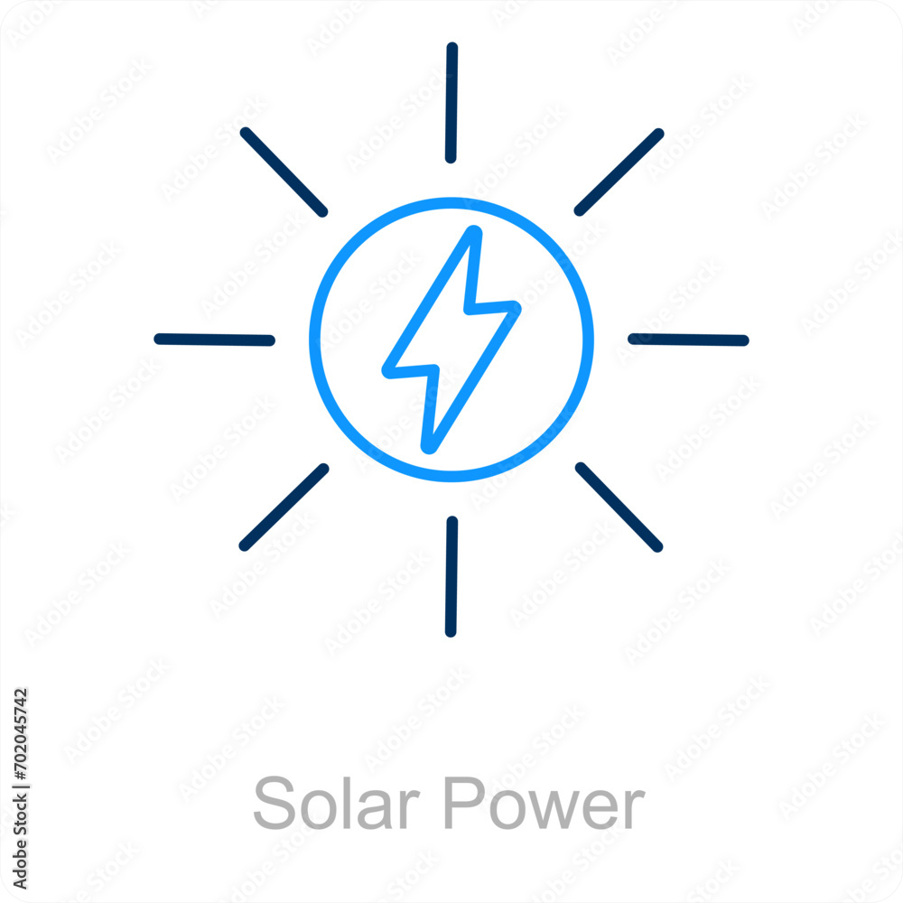 Solar Power and energy icon concept Solar Power and energy icon concept