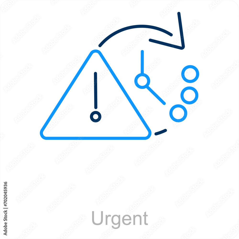 Urgent and alert icon concept Urgent and alert icon concept