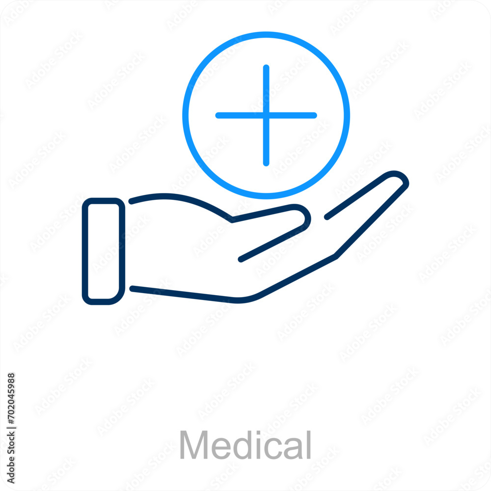 Medical and medical sign icon concept Medical and medical sign icon concept