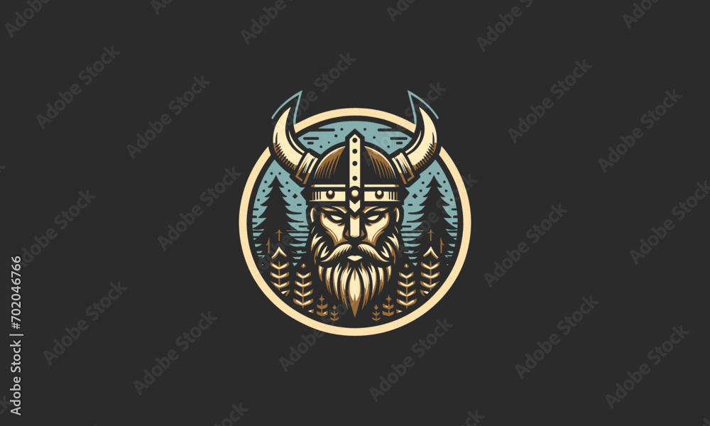 head viking with shield vector illustration mascot design head viking with shield vector illustration mascot design
