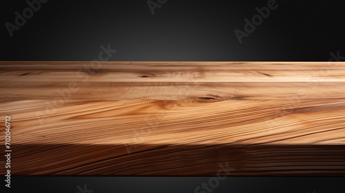 perspective view of wood or wooden table top corner. nature wooden background photo