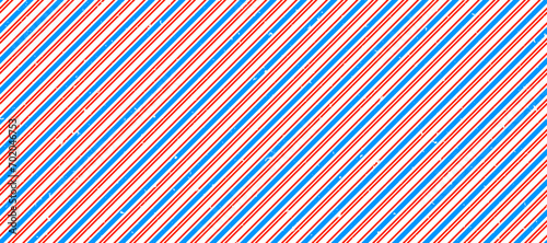 Barber shop pole pattern. Abstract diagonal line seamless background. Striped repeating wallpaper. Red, white and blue repeated texture. Vector wrapping paper backdrop. Barbershop ornament