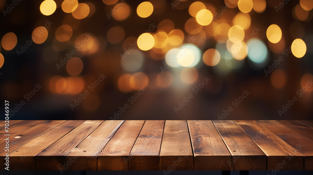 wooden table with dark blurred background wooden table with dark blurred background