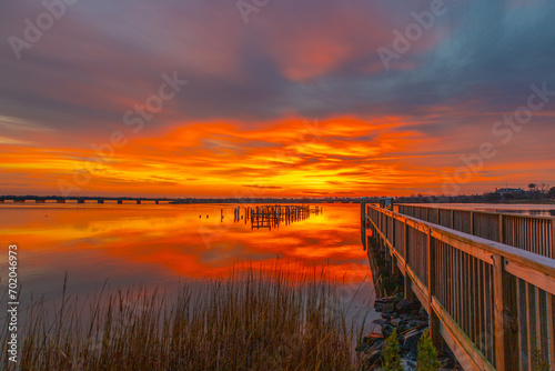 Glorious sunrise at Phoebus Pier © Timothy