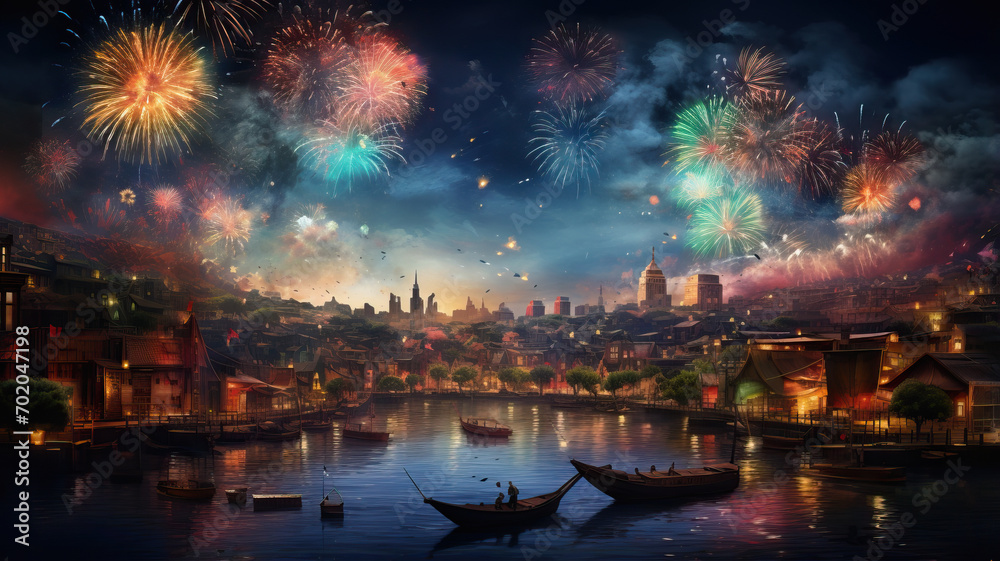 Fireworks in the Night Sky Fireworks in the Night Sky