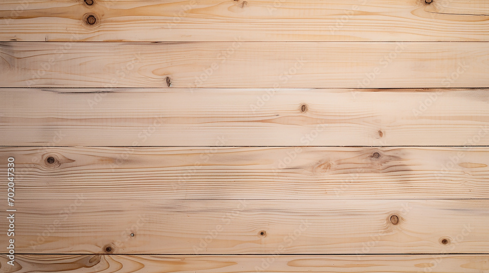 Fototapeta premium top view of empty beige wooden surface with copy space