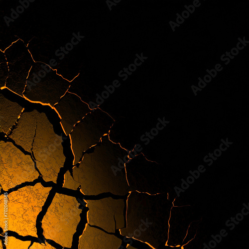 Dry cracked earth. Place for text. Background for Photoshop