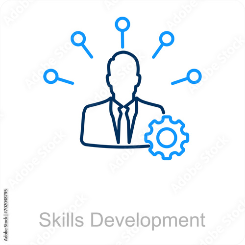 Skills Development and abilities icon concept