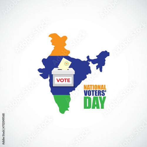 Vector illustration of National Voters Day social media feed template