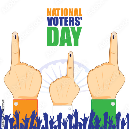 Vector illustration of National Voters Day social media feed template