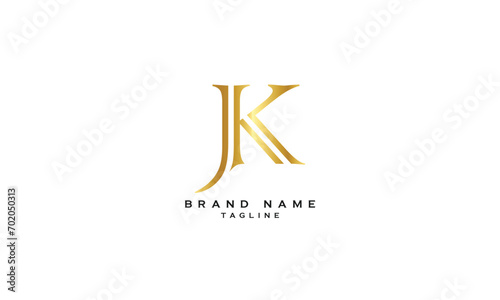 JK, KJ, Abstract initial monogram letter alphabet logo design © swabilogos@gmail.com