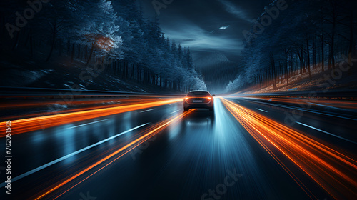 long exposure of vehicles passing on the road, realistic, ultra HD, detailed, 8k --ar 16:9 --stylize 250 --v 5.2 photo