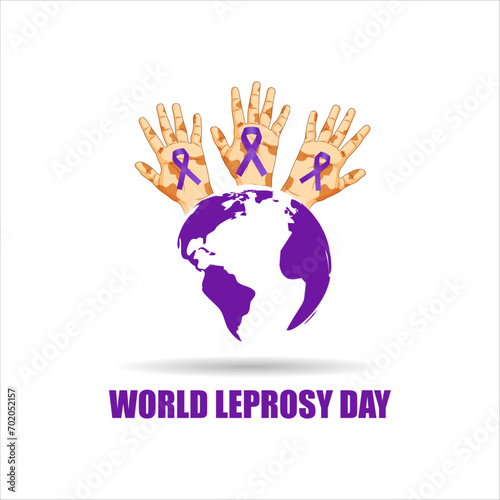 Vector illustration of World Leprosy Day social media feed template
