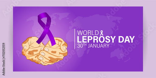 Vector illustration of World Leprosy Day social media feed template