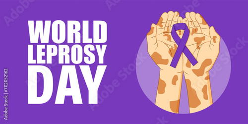 Vector illustration of World Leprosy Day social media feed template