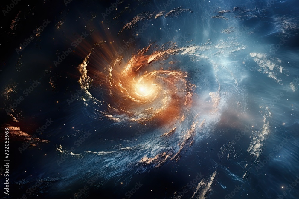 Galaxy in deep space, computer generated abstract background, 3D rendering, AI Generated Galaxy in deep space, computer generated abstract background, 3D rendering, AI Generated