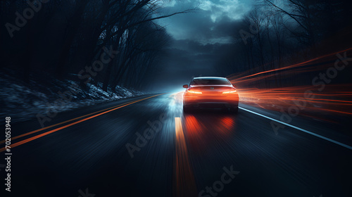 long exposure of vehicles passing on the road, realistic, ultra HD, detailed, 8k --ar 16:9 --stylize 250 --v 5.2