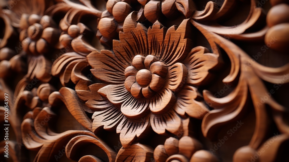 flower and floral wood carving ornament pattern background flower and floral wood carving ornament pattern background