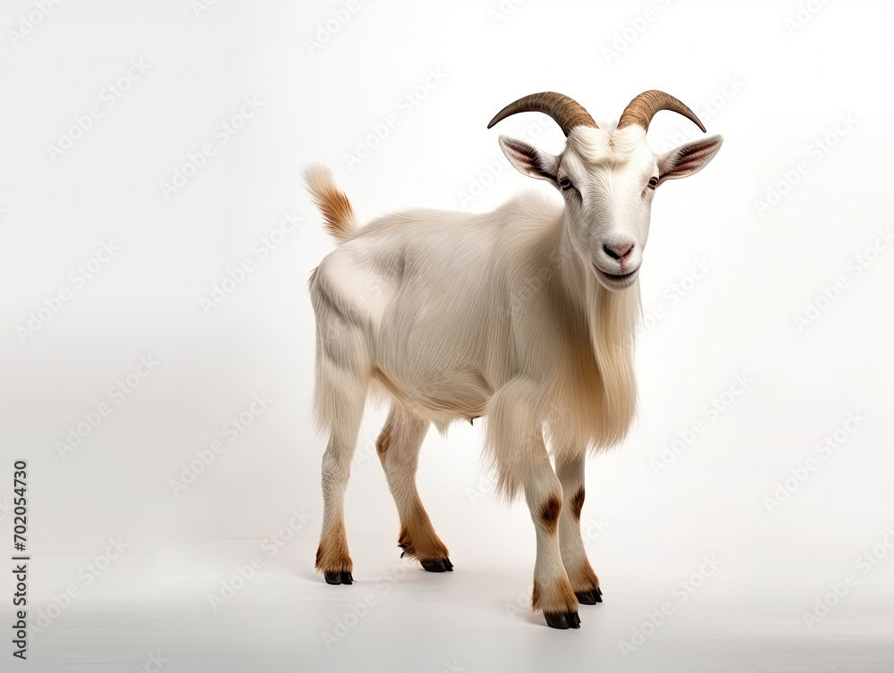 Fototapeta premium goat on white background