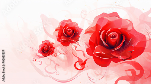 simple abstract floral background red flower rose
