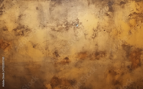 golden messy wall stucco texture. Retro golden shiny wall surface., Yellow gold grunge texture wall background  © Planetz