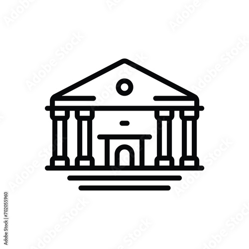 Black line icon for court 