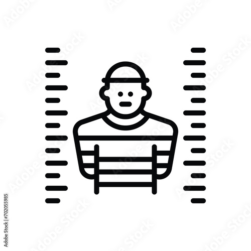 Black line icon for criminal 