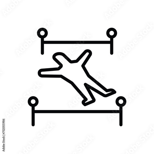 Black line icon for crime 