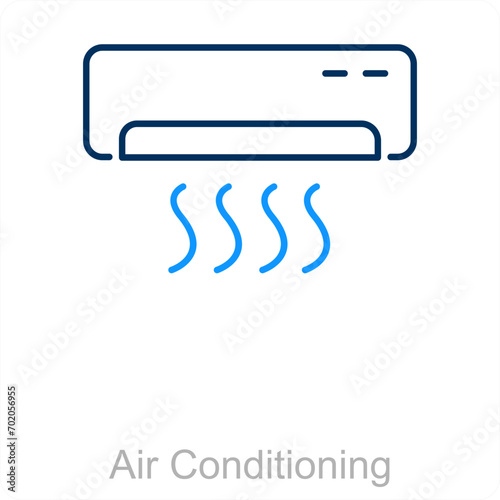 Air Conditioning and ac icon concept 