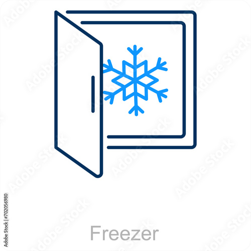 Freezer and deep icon concept