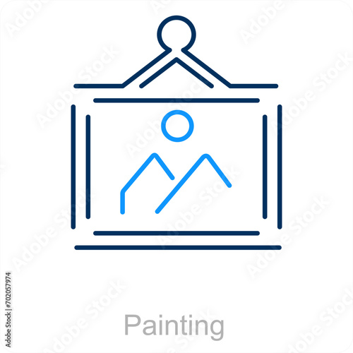 Painting and art icon concept 