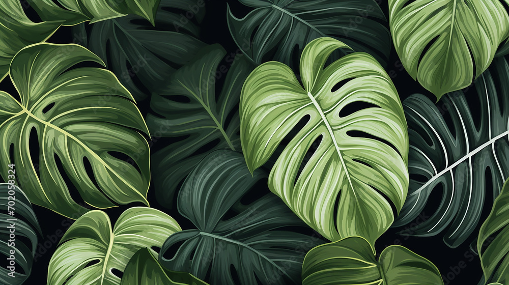 custom made wallpaper toronto digitalseamless tropical summer pattern with exotic green leaves
