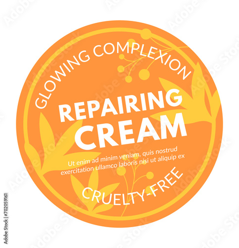 Repairing cream, glowing complexion cruelty free