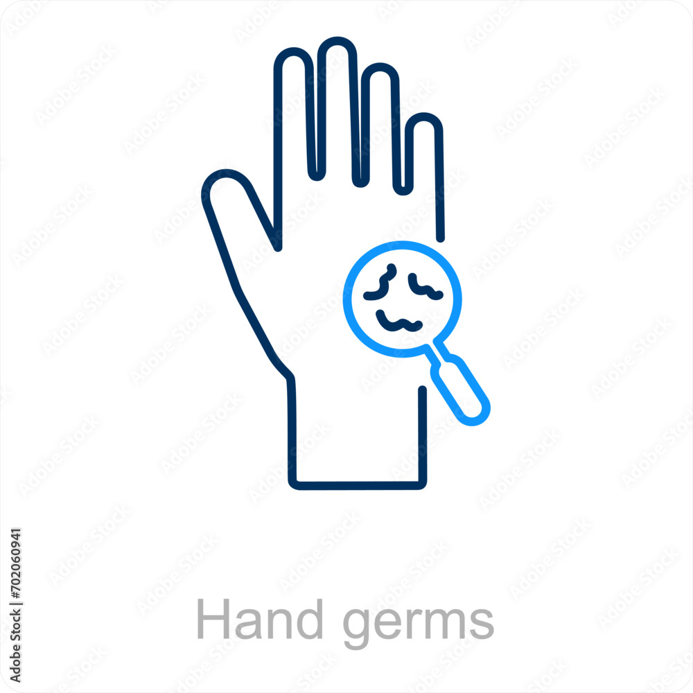 Fototapeta premium Hand Germs and drop icon concept 