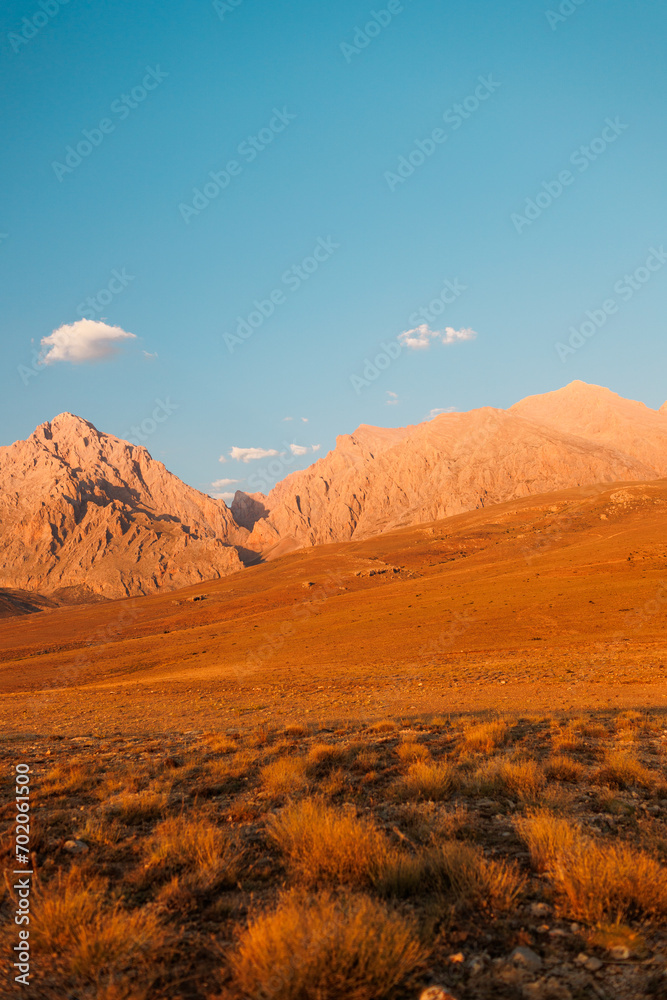 Naklejka premium Beautiful mountain landscape. The Anti Taurus Mountains. Aladaglar National Park. Turkey..