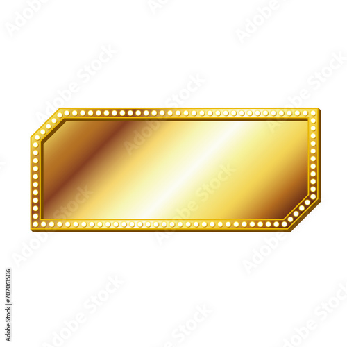 Gold decorative frame with flashy design
