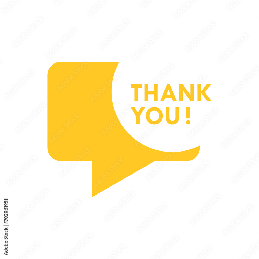 Thank you design logo template illustration