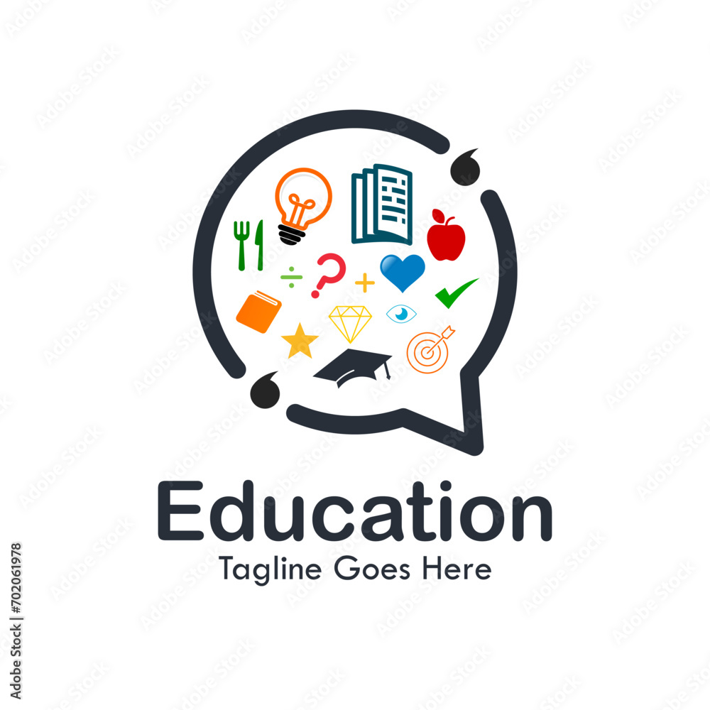 Education design logo template illustartion