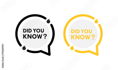 Did you know design logo template illustration