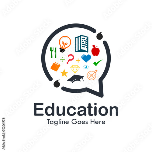 Education design logo template illustartion